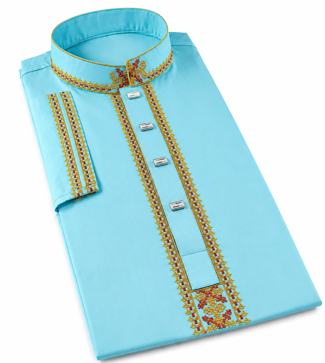 Premium Suti Panjabi – White Embroidery
